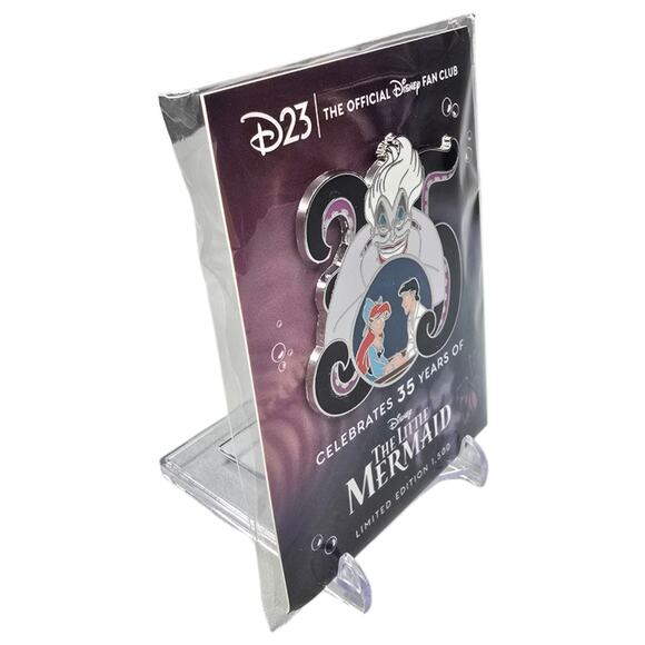 D23 Exclusive The Little Mermaid 35th Anniversary Glow-in-the-Dark Pin LE 1,500 - Picture 2 of 6